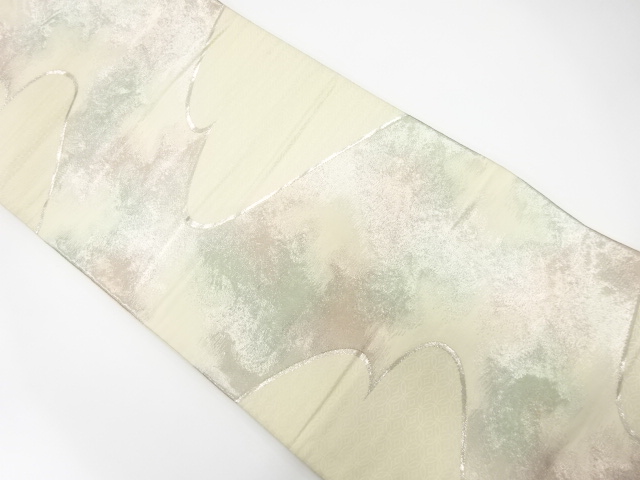 JAPANESE KIMONO / ANTIQUE FUKURO OBI / SILK / WOVEN MIST